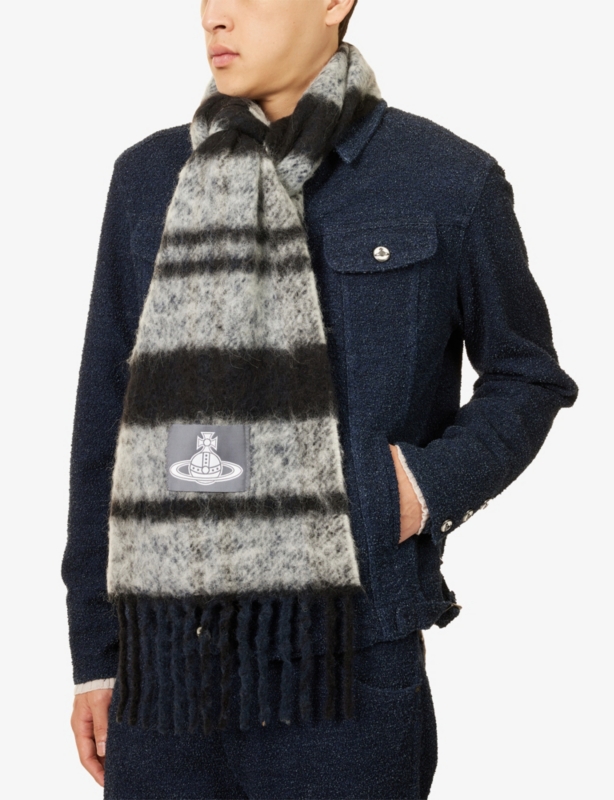 Chunky Striped Wool-Blend Scarf