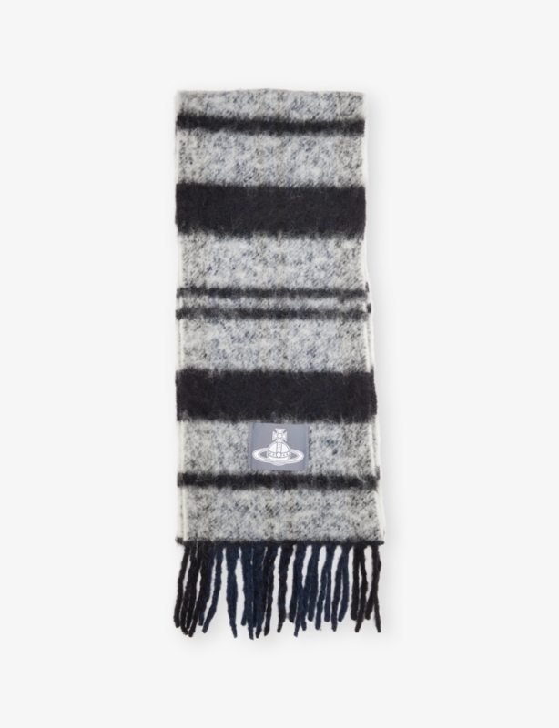 Chunky Striped Wool-Blend Scarf