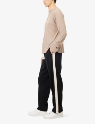 Cole Buxton Mens Black Classic Straight-leg Woven Jogging Bottoms In Black