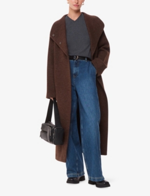 WHISTLES: Mila V-Neck Cotton-Blend Jumper