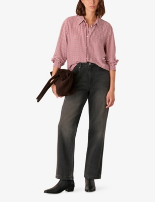 WHISTLES: Geo-Print Long-Sleeved Woven Shirt