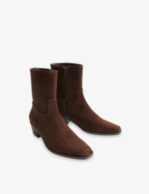 Whistles Womens Western Suede Ankle Boots Brown Eur 40 / 7 Uk In Brown