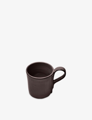 Serax Ebony La Mère Venetian-handle Stoneware Coffee Cup 8.5cm In Black