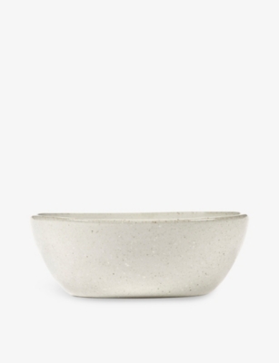 Serax Uncharted Out Of Lines Stoneware Bowl White In White