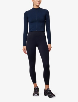 Gymshark Womens Everyday Seamless Stretch-jersey Track Top Gs Navy In Blue
