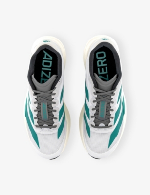 Adidas Originals Mens White Pure Teal Grey Adizero Evo Sl Mesh Low-top Trainers In Multi