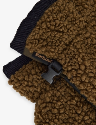 Barbour Mens Light Sage/black Field Fleece Gloves Xl In Brown
