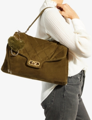 DUNE: Regency Suede Shoulder Bag