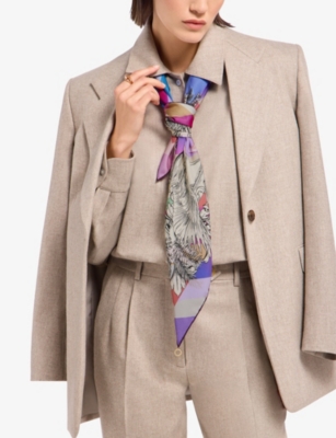 BVLGARI: Polychroma Printed Square Silk-Twill Scarf