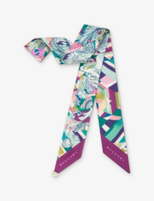 BVLGARI: Polychroma Shelley Printed Silk-Twill Scarf