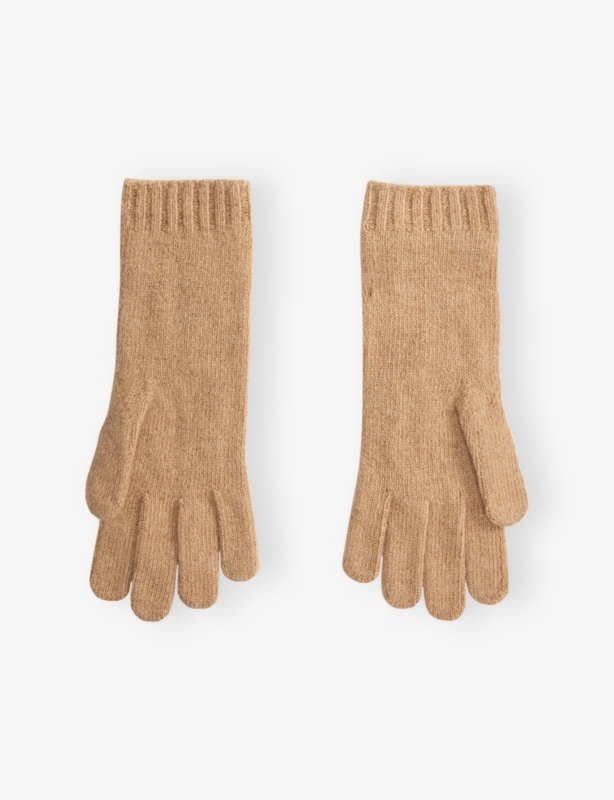 Cable Knitted Wool And Cashmere Gloves