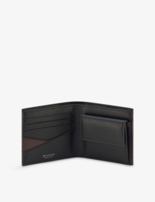 BVLGARI: Bvlgari Bvlgari Leather Compact Wallet