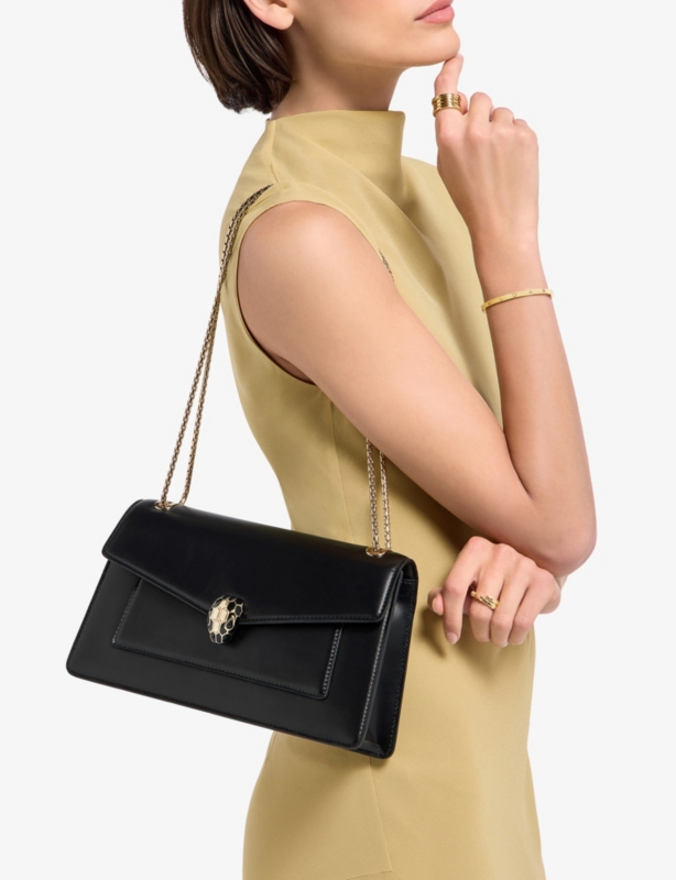 Serpenti Forever Medium Leather Shoulder Bag
