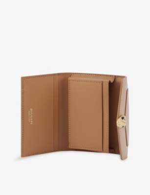Bvlgari Womens Beige Serpenti Forever Business Leather Card Holder In Brown
