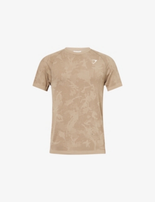 GYMSHARK: Geo Seamless Short-Sleeves Woven T-Shirt