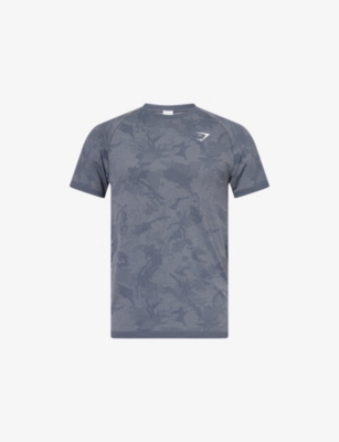GYMSHARK: Geo Seamless Short-Sleeves Woven T-Shirt