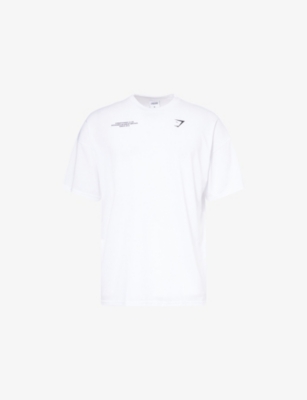 Gymshark Mens Gs White Conditioning Club Oversized Jersey T-shirt Xl In White
