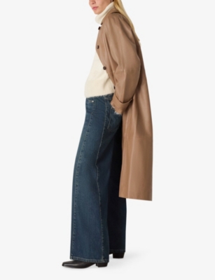 WHISTLES: Wide-Leg High-Rise Denim Jeans