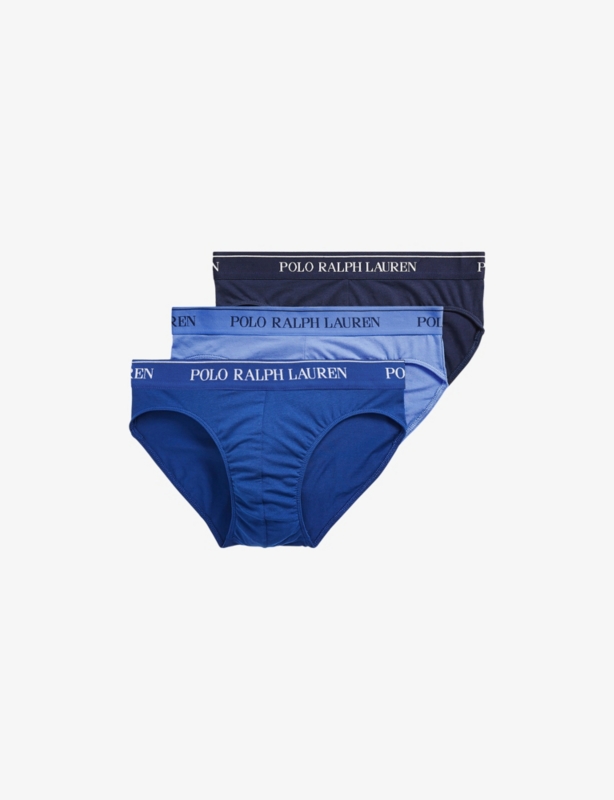 Branded-Waistband Pack of Three Stretch-Cotton Briefs