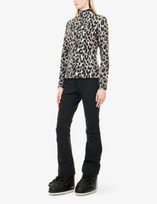 FUSALP: Orion Leopard Thermal Layer Stretch-Woven Top