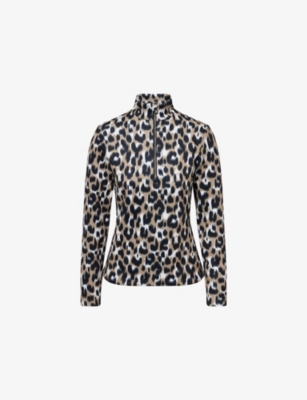 FUSALP: Orion Leopard Thermal Layer Stretch-Woven Top