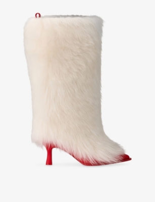 Ugg X Ambush Fur Heeled Boots In Neutral
