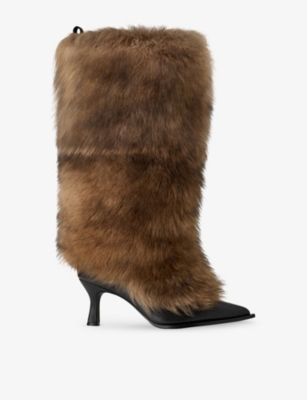 Ugg Womens  X Ambush Leather Heeled Boots In Brown