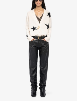 ZADIG&VOLTAIRE: Mirkaz Star-Motif Cashmere Cardigan