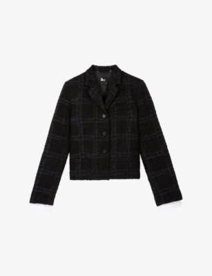 Checked Regular-Fit Wool-Blend Jacket