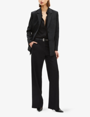 THE KOOPLES: Rhinestone-Embellished Single-Breasted Wool-Blend Blazer