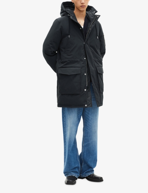 Hooded Multi-Pocket Shell Parka