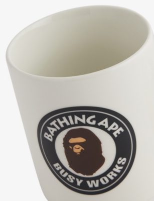 A Bathing Ape Lack Busy Works Porcelain Mug In Black