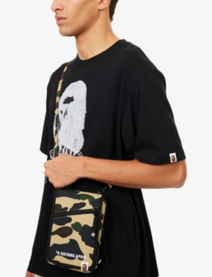 A Bathing Ape Mens  1st Camo Woven Phone Pouch In Yellow