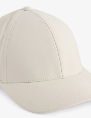 Varsity Headwear Mens Eco Beige Legacy Structured Active Tech Woven Baseball Cap Xl In White