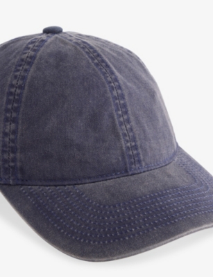 Varsity Headwear Mens Navy Legacy Soft Washed Cotton Baseball Cap In Blue