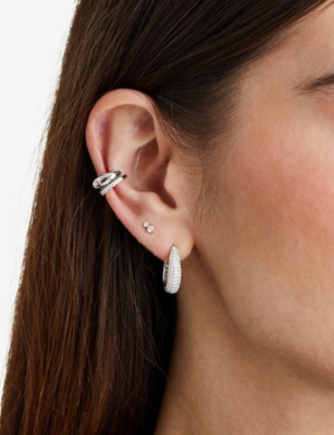 Carat London Womens Baby Sterling-silver And Cubic Zirconia Ear Cuff In Silver