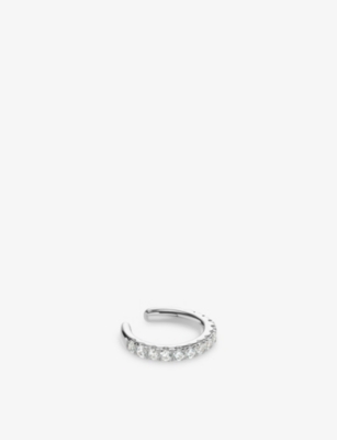 Carat London Womens Baby Sterling-silver And Cubic Zirconia Ear Cuff In Silver