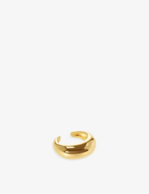 Carat London Womens Hera Cuff 18ct Yellow Gold Vermeil And Cubic Zirconia Ear Cuff In Gold