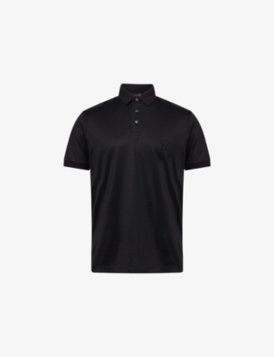EMPORIO ARMANI: Embossed-Logo Short-Sleeve Cotton-Jersey Polo Shirt