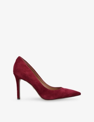 Sam Edelman Womens Wine Hazel Suede Courts Eur 38/5 Uk In Red