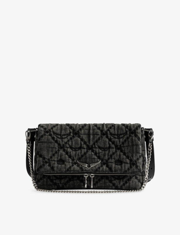 Rocky II Quilted Denim Shoulder Bag