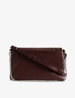 Zadig & Voltaire Womens Fierce Rocky Ii Wing-embellished Leather Cross-body Bag In Red