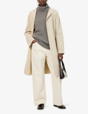 None Womens  Porter Turtleneck Cashmere Jumper In Gray