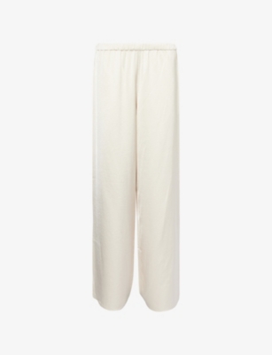 None Womens  Demi Wide-leg Woven Trousers In White