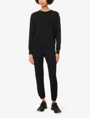 Splits59 Womens Black Black Sonja Relaxed-fit Stretch-woven Sweatshirt In Black