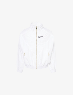Willy Chavarria Mens White Bad Boy Embroidered-log Track Jacket Xl In White