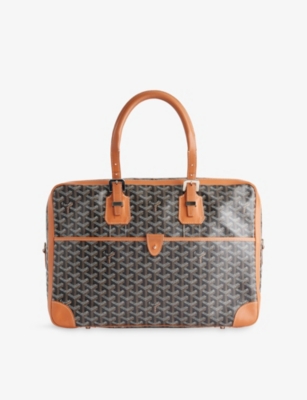 RESELFRIDGES: Pre-Loved Goyard Goyardine Ambassade MM Coated-Canvas Briefcase