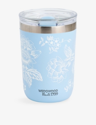 Wedgwood Wonderlust Beverage Stainless-steel Tumbler 350ml In Blue