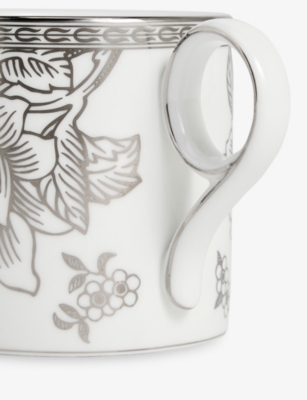 Wedgwood Silver Tonquin Bone-china Mug 270ml In White