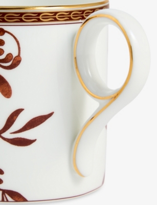 Wedgwood Red Splendour Bone-china Mugs Set Of Two In Multi